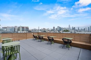 Rooftop lounge at l seven apartments in san francisco, ca 94103